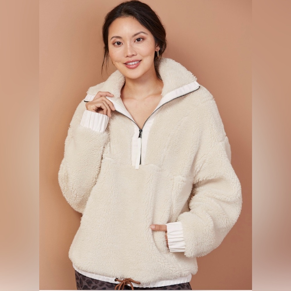 Varley Evereve Appleton Pullover Jacket Eggnog Sm… - image 1